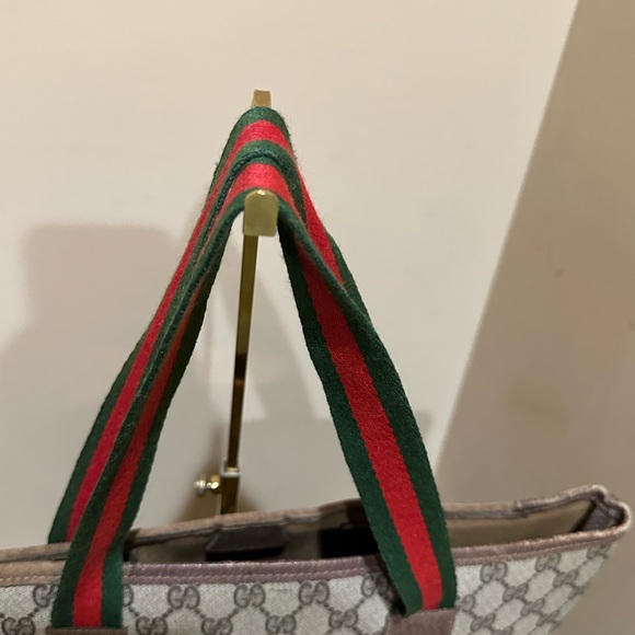 Auth Gucci Web Sherry Line Supreme Tote - Picture 4 of 10